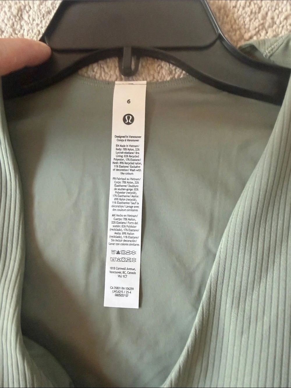 lululemon athletica All It Takes Ribbed Nulu V-Neck Long-Sleeve Shirt size 6 NWT - Picture 6 of 11